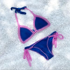 VS blue & lavender crochet bikini